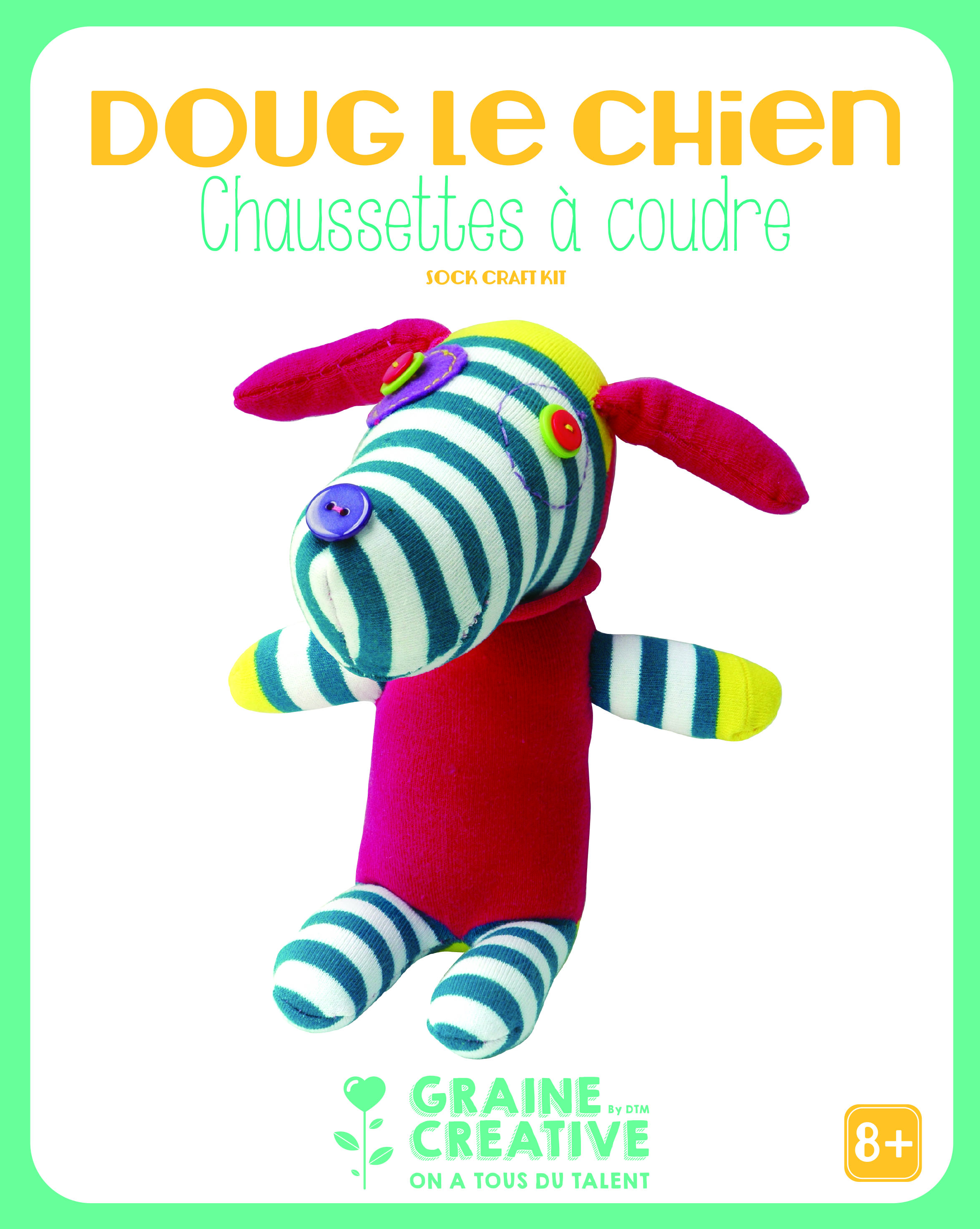 Chaussettes à Coudre  Doug Le Chien 20cm St Barthelemy