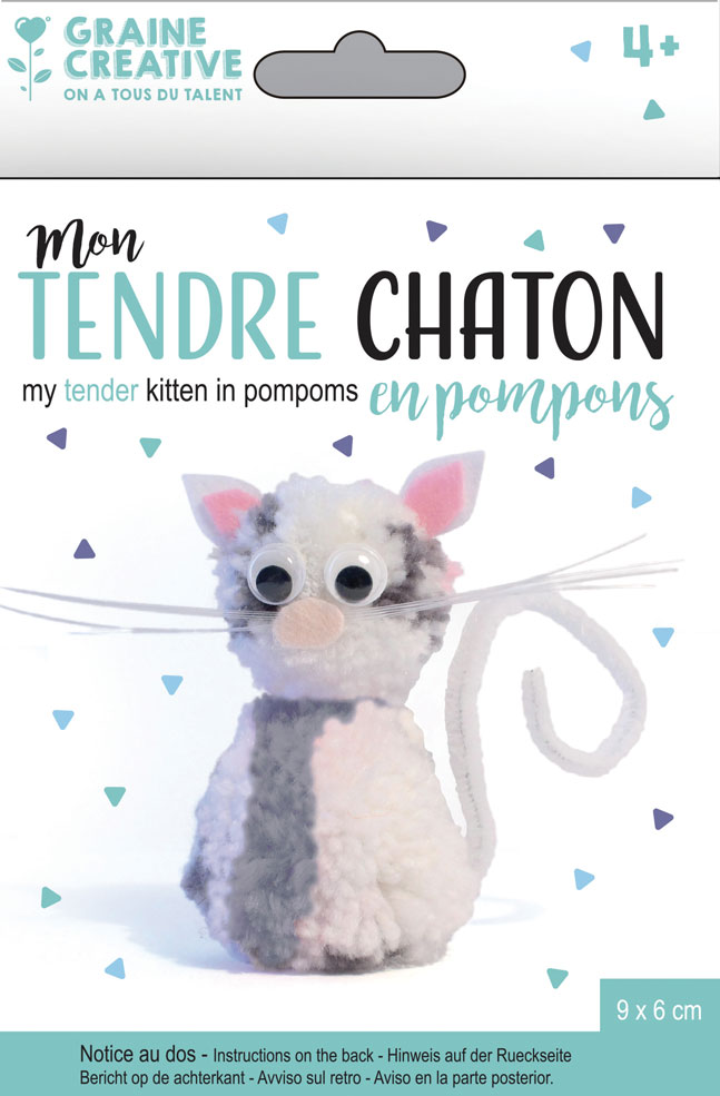 Kit Pompom Chaton 10cm St Barthelemy